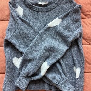 Madewell Women's Gray Heart Sweater